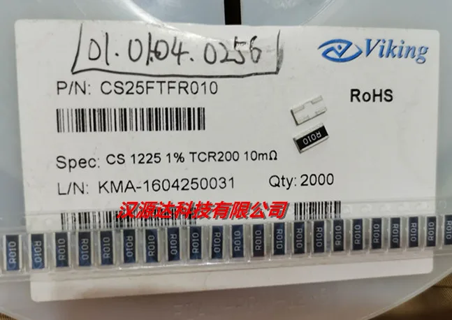10 шт./лот SMD 4-контактный резистор обнаружения тока 1225 0.01R 2 Вт 1% CS25FTFR010 Реверсивный