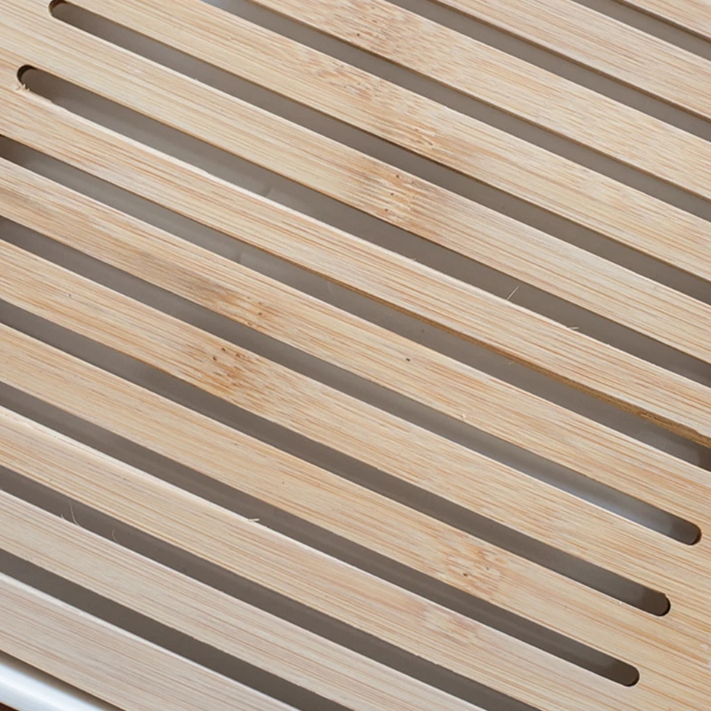 Square Bamboo Tea Tray Drainage Water Storage Kung Fu Tea Board Saucer