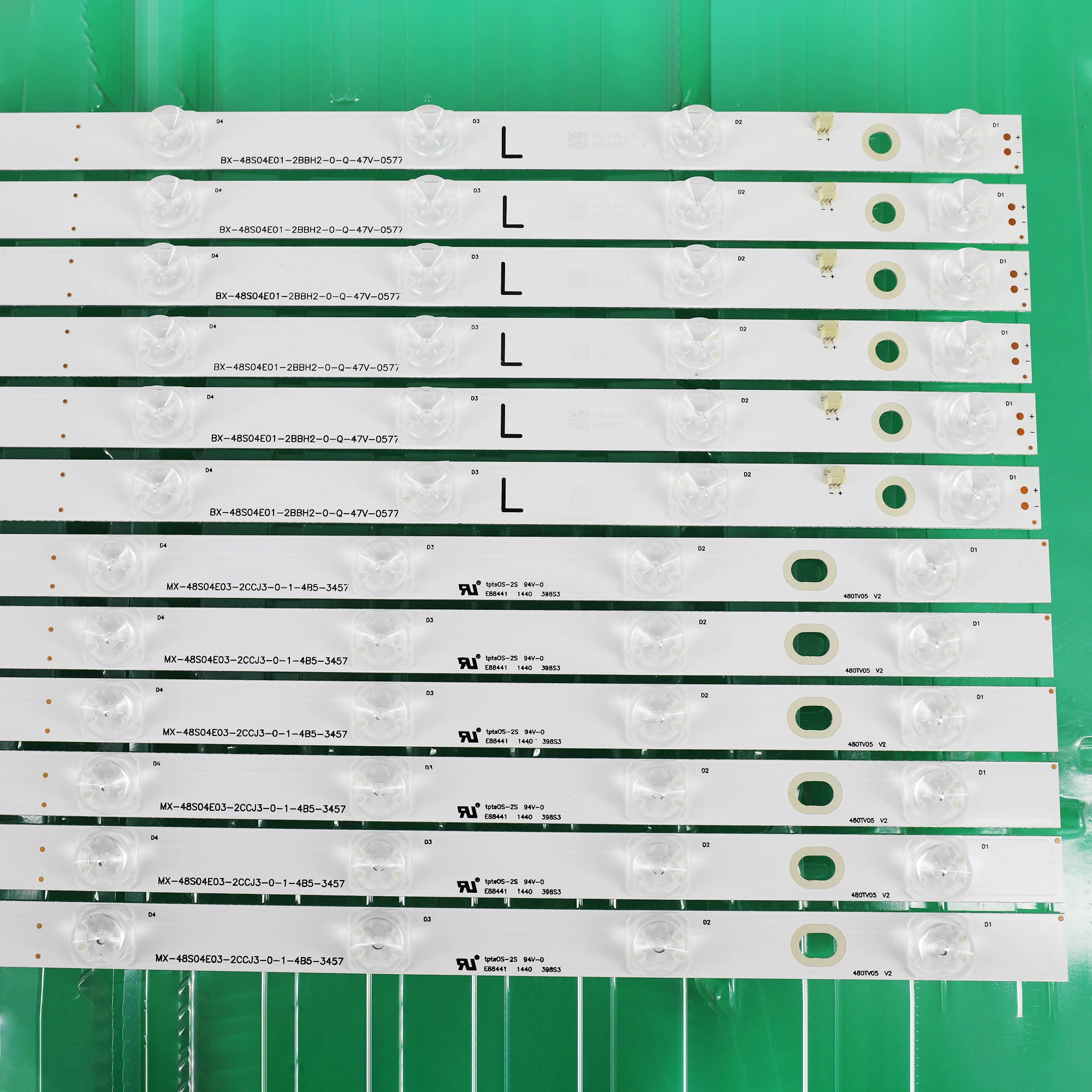 Retroiluminação Led Tira 480tv05 480tv06 v2 Bx48s04e012bbh2 Mx-48s04e03-2ccj3 para Pnasonic Tx-48ax630b Tx-48ax630e Tx-48axw634 - Imagem 2