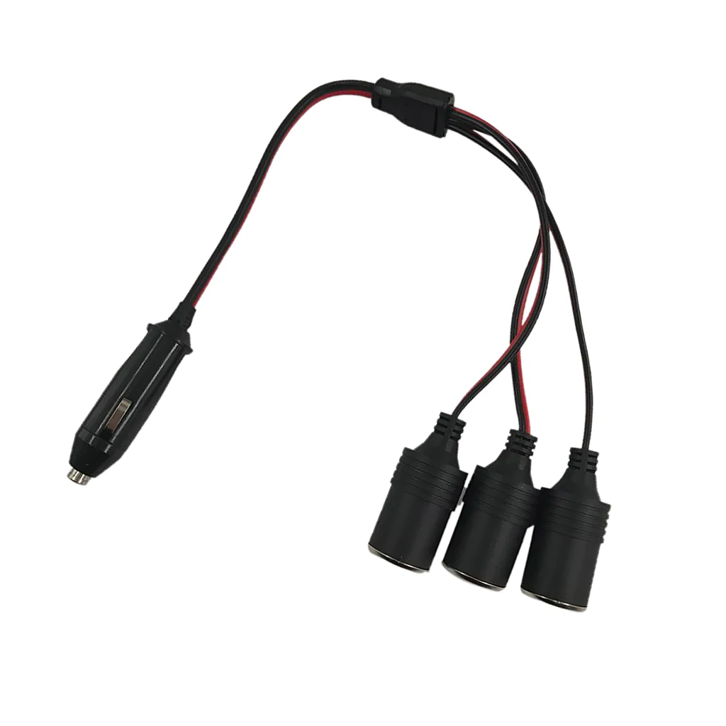 Universal 3 IN1 Car Cigarette Lighter Splitter Charger 3-Way Socket Female Plug