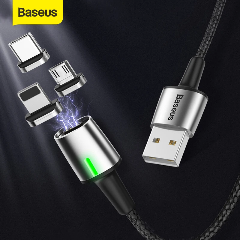 Магнитный USB кабель Baseus Тип C для быстрой зарядки Samsung Xiaomi Huawei магнитное зарядное