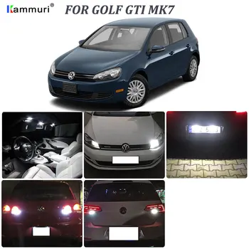 

White For VW GOLF 7 MK7 GTD GTI R led interior light kit + W16W T15 BAY9S H21W LED Reverse bulb + License plate + PW24W LED DRL