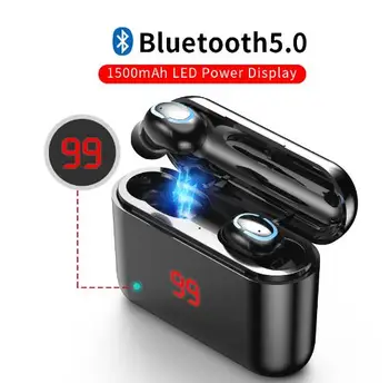 

YHY HD True Bluetooth 5.0 Earphone TWS Wireless Headphons Sport Handsfree Earbuds 3D Stereo Gaming Headset With Mic Charging Box