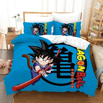 

Cianlsria DRAGON BALLZ 3D Printing 3 PCE Bedding Sets Cartoon Quilt Cover and Pillowcase No Sheets Bedding Set