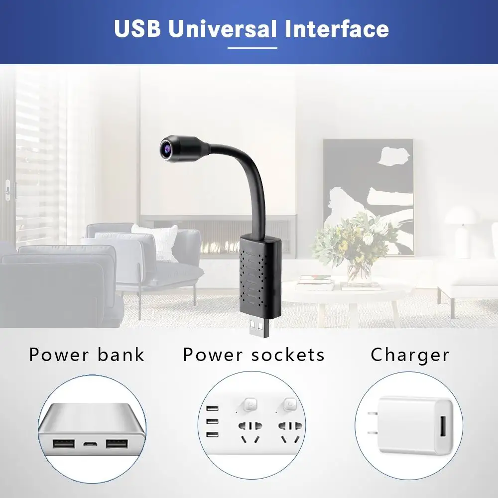 Мини-камера U11 HD, умная USB камера, ip-камера наблюдения в реальном времени, AI, функция обнаружения человека, циклическая запись, мини-камера, поддержка 64G