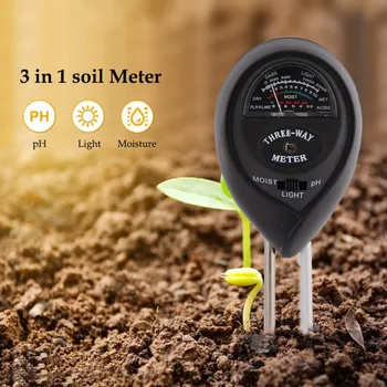 

3 In 1 Plant Flowers Analyzer Pointer Soil Moisture PH Light Meter Tester Hygrometer Test Detector Damp Tester Instrument