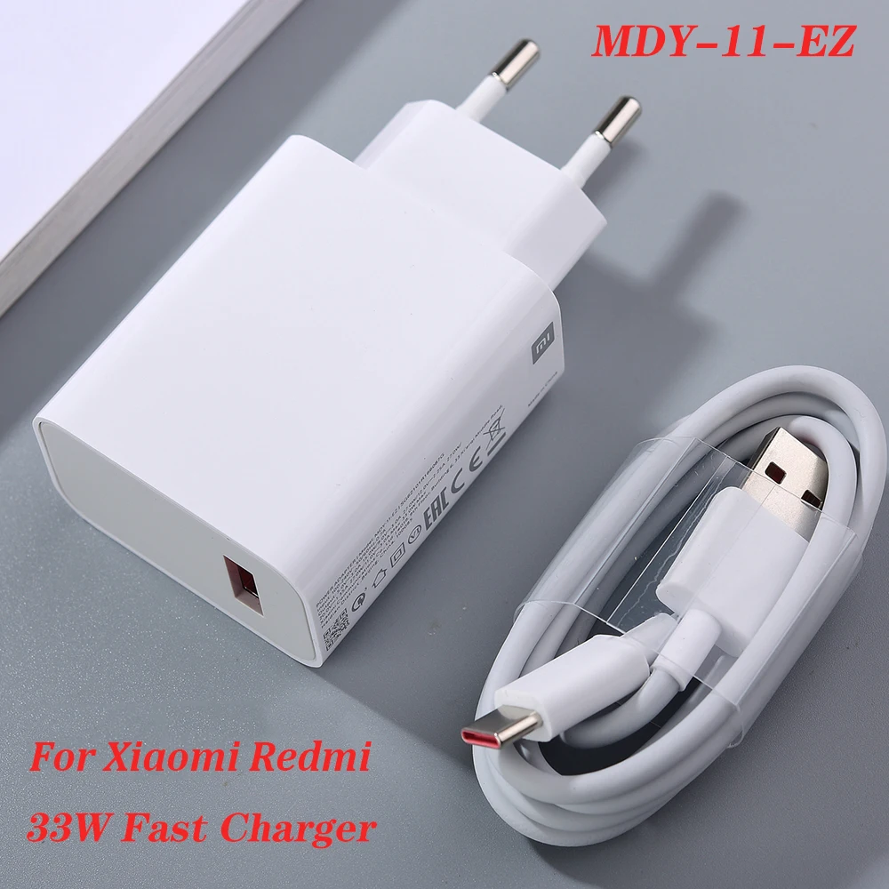 Быстрое зарядное устройство для Xiaomi 33 Вт EU Turbo Charge 5A кабель типа C Mi 10 10T Lite 11 POCO X3 NFC