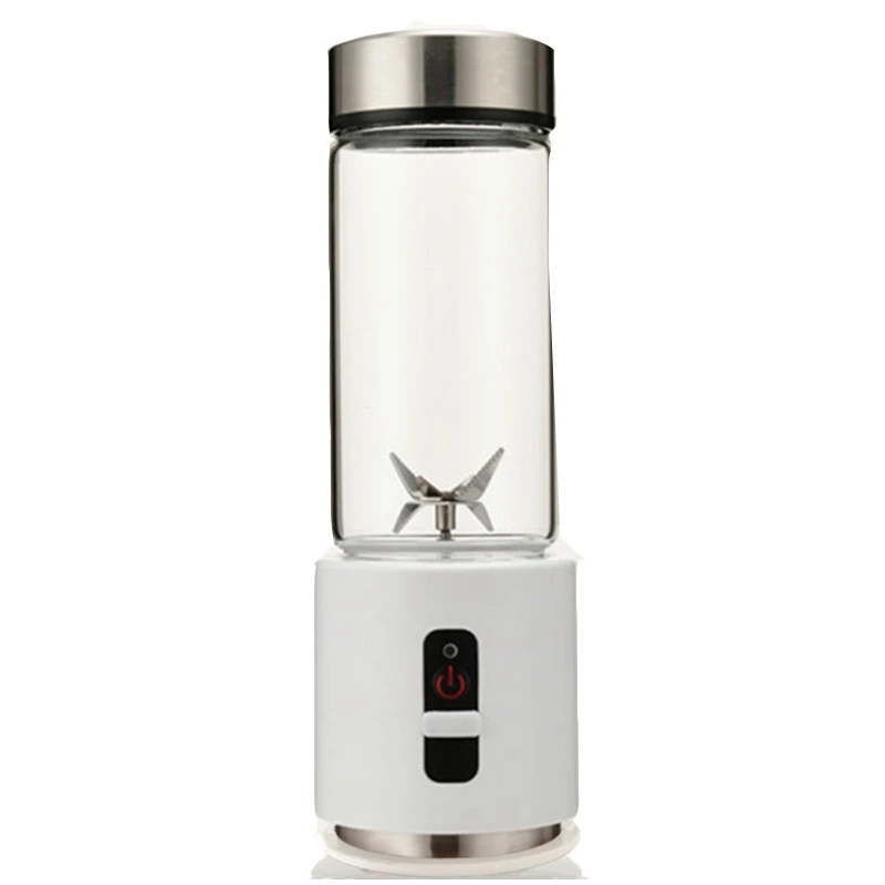 

Usb Rechargeable Smoothie Blender 380Ml Glass Smoothie Blender Juicer Easy Small Portable Blender