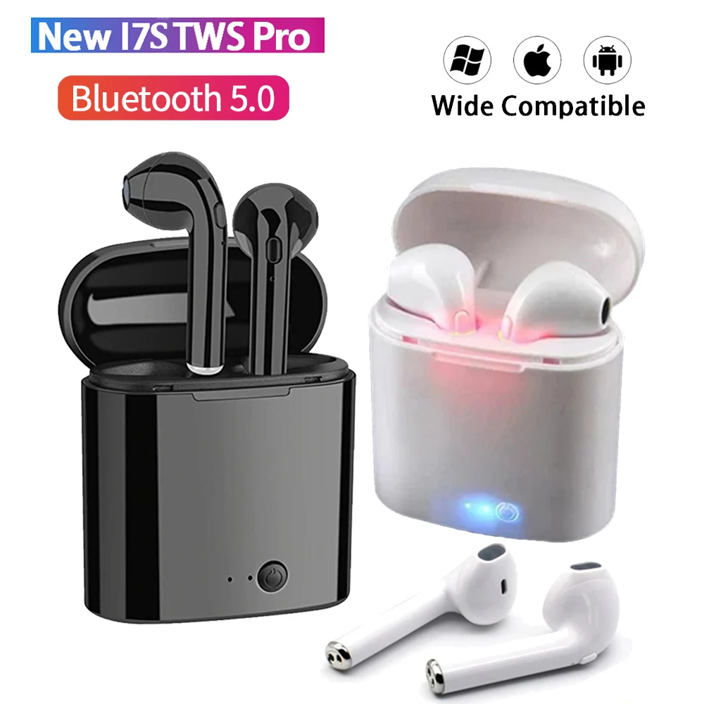 i7s Tws Bluetooth Earphones Mini Stereo Bass Earphone Earbuds Sport Headset with Charging Box for iPhone Xiaomi Huawei — Shop It Sharp