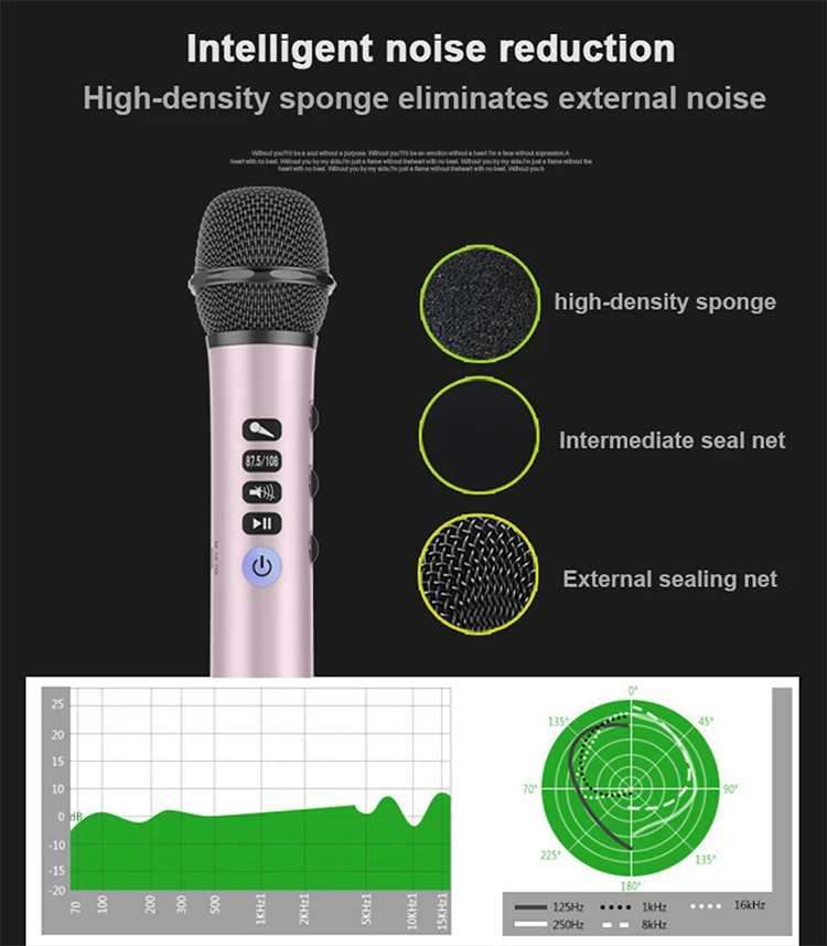 Lewinner-profissional L698 Microfone 15w Portátil sem Fio Bluetooth Alto-falante para Ios Android - Image 3