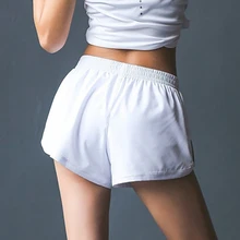 Женские шорты для бега с высокой талией на молнии, спортивные, 4 цвета, быстросохнущие тянущиеся для фитнеса, спортивная одежда