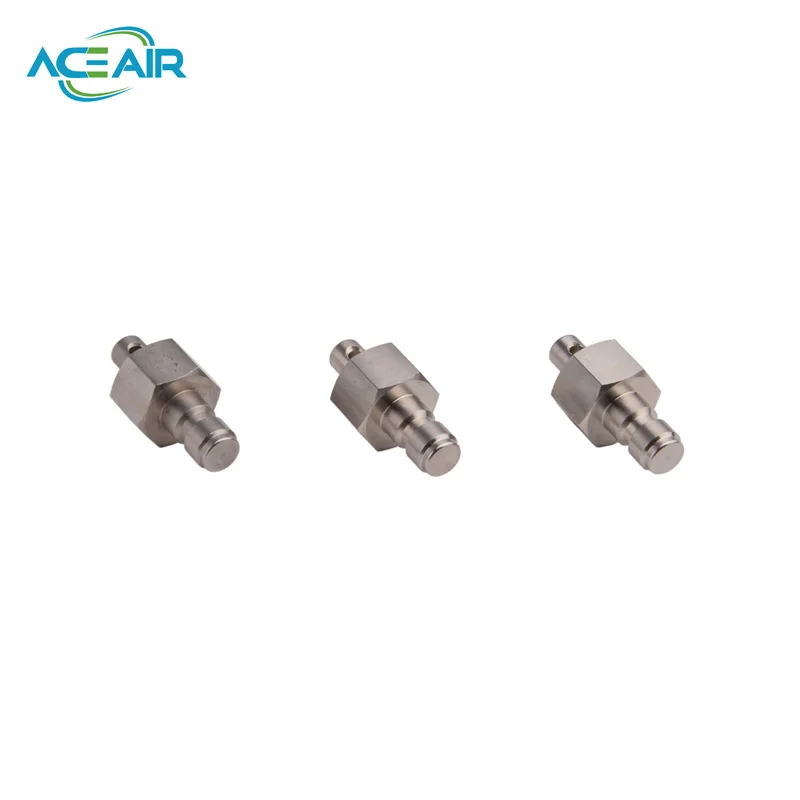 Stainless Steel Dustproof Paintball Quick Connect Plugs - Set of 2