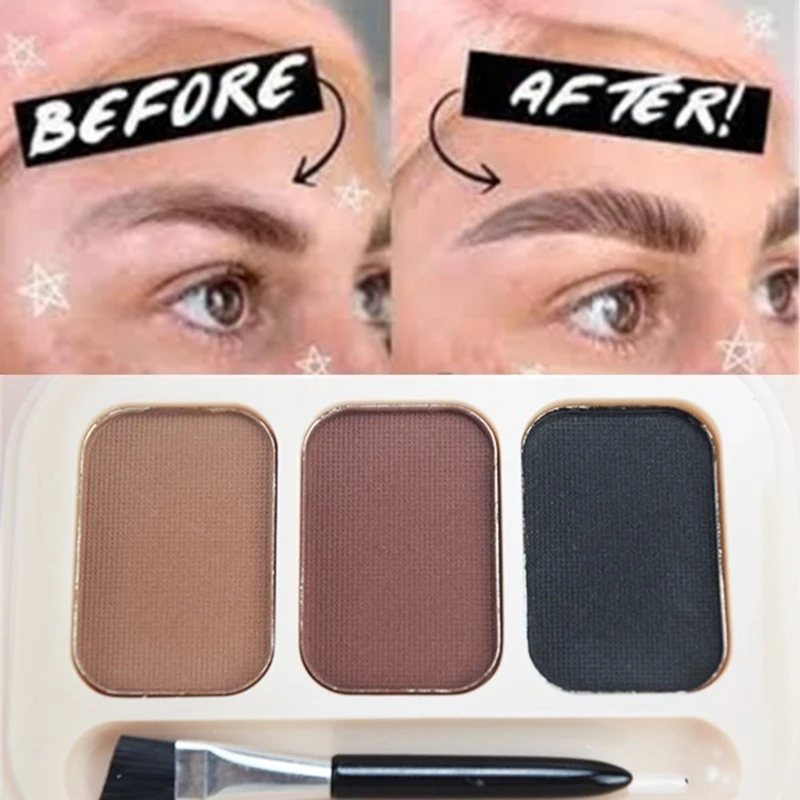 Eyebrow Enhancer Eyebrow Powder 3 Color Palette Pigment Long-lasting Eye Brow Make Up Tint Shades Eyebrows Women Makeup Cosmetic Eyebrow Enhancer Eyebrow Powder 3 Color Palette Pigment Long-lasting Eye Brow Make Up Tint Shades Eyebrows Women Makeup Cosmetic