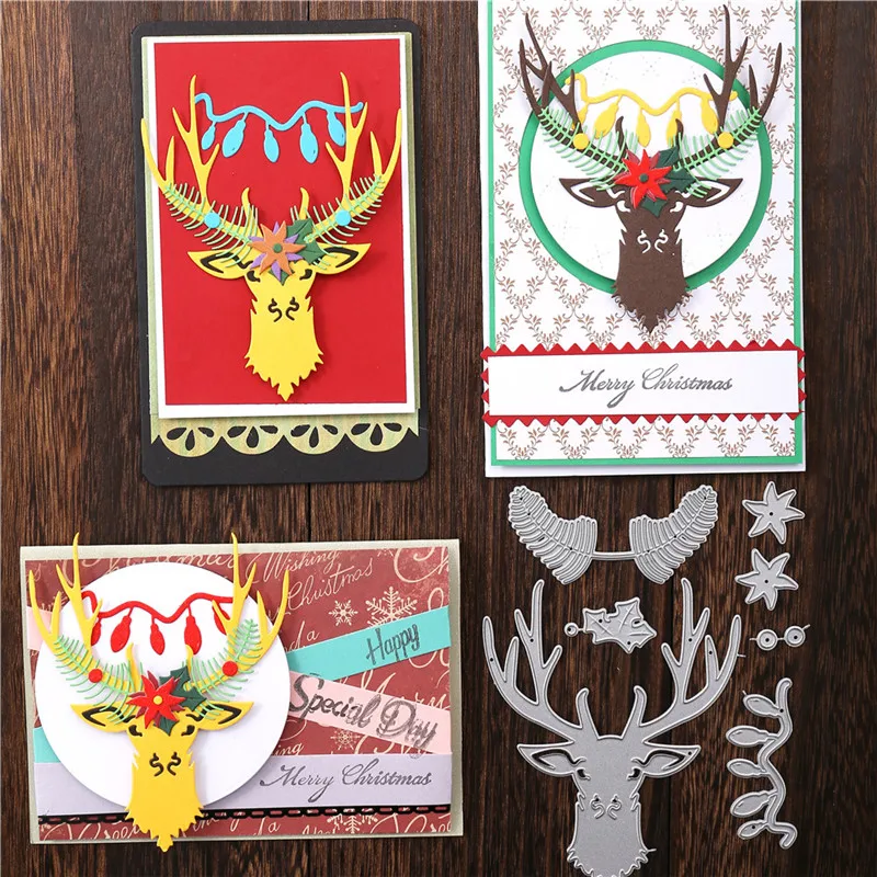 GJCrafts Decoration Deer металлические режущие штампы для рукоделия, штампы для скрапбукинга, тиснения, трафареты, режущие штампы для животных