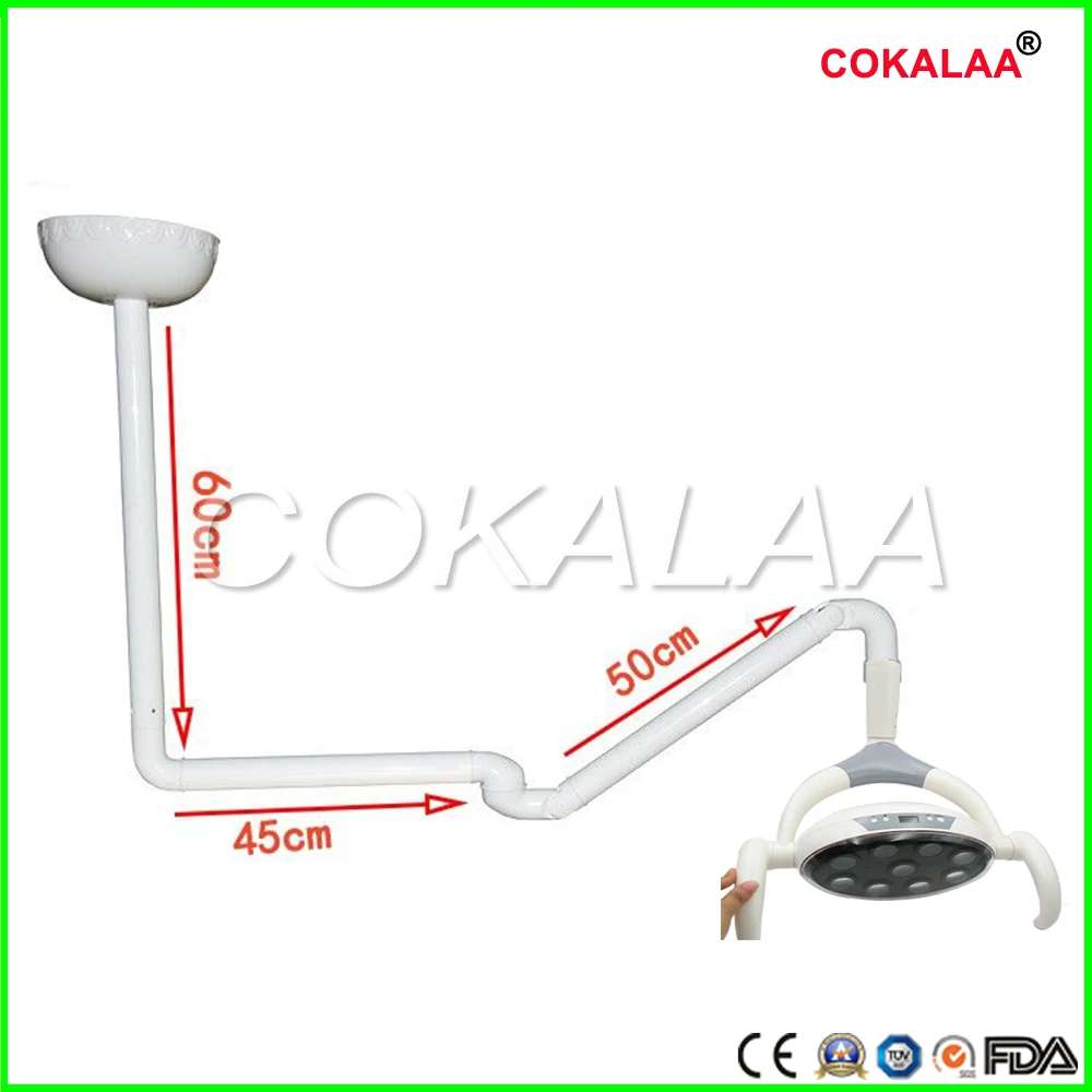 

Top quality Dental Ceiling mounted lamp dental 9 LEDs lamp with Sensor Oral Light Lamp implant surgery lamp shadeless
