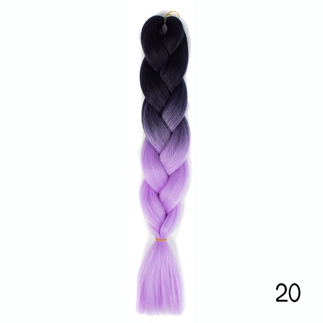 Hair Braid Synthetic Jumbo False Braid Pre Stretched Afro Wholesale Ombre Braiding Hair Extensions  Color Dreadlocks #130