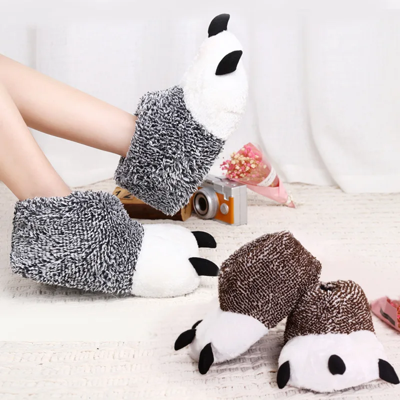 Fluffy Cute Animal Slipper For Women Girls Claws Men Women Winter Funny Shoes Custom Slippers Home Slippers Children Indoor