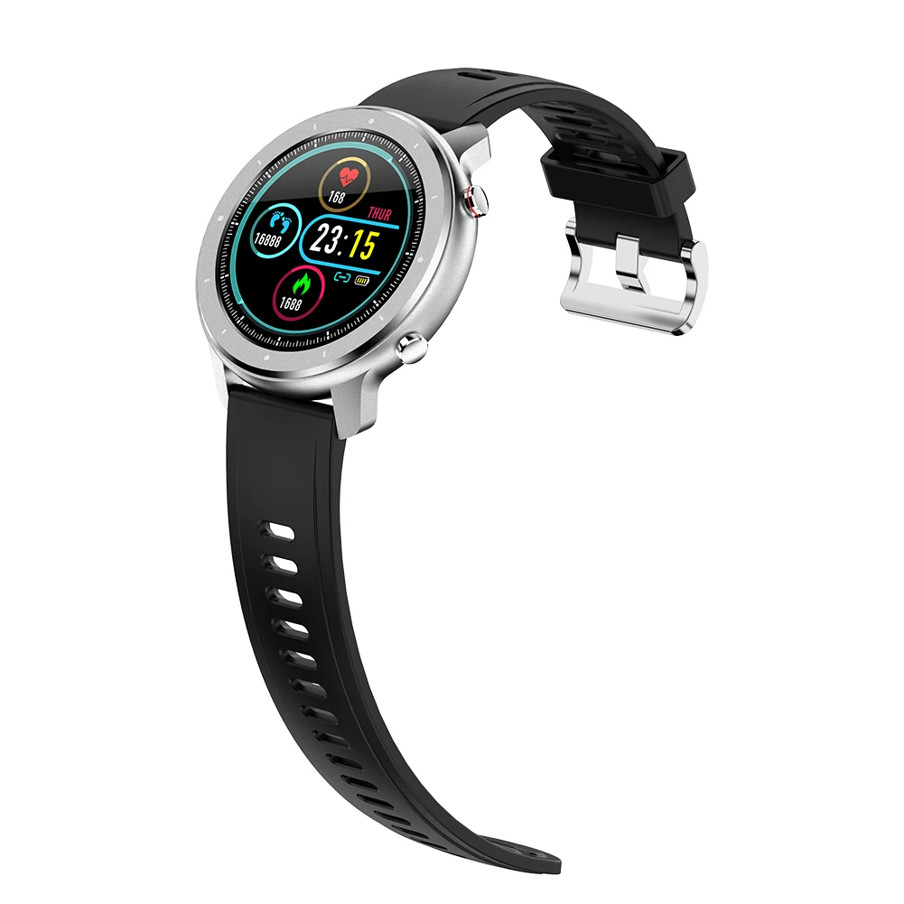 Silver Silicone F12 браслет Будильник Bluetooth фитнес-трекер перезаряжаемый монитор сердечного ритма спортивные Смарт-часы телефонный звонок Круглый циферблат - Цвет: Silver Silicone