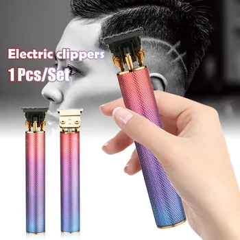 

High Quality Electric Pro Trimmer Men Hair Clipper Carving Metal Low Noise USB Charging