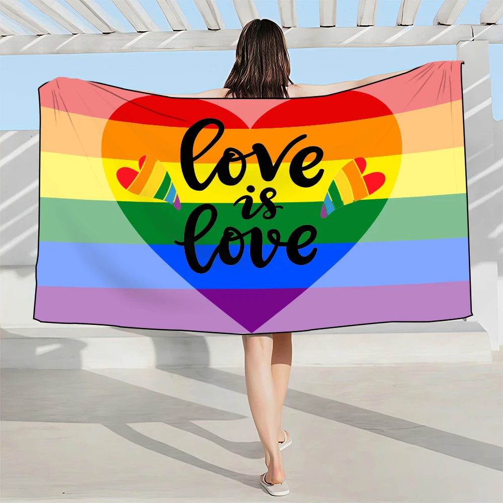 Serviette De Bain Pour Enfants Banniere Arc En Ciel Drapeau Imprime 3d Serviette De Plage Pour Bebe Gant De Toilette Doux Et Absorbant 75x150cm Cadeau Pour Garcons Et Filles Aliexpress