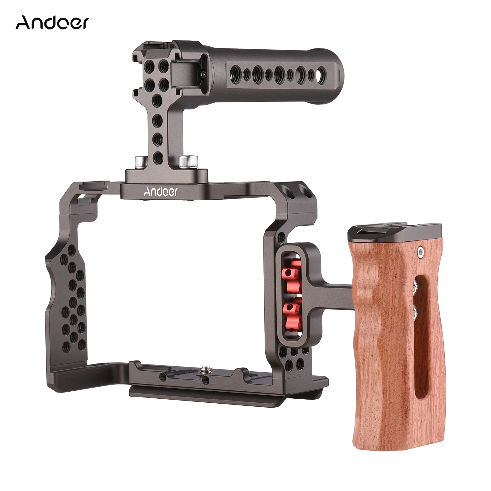 Andoer Camera Cage Kit Sony A7iii Cage Accessories Aluminum Alloy With  Video Rig Top Handle Wooden Grip For Sony A7 Iii/ A7 Ii - Camera Cage -  AliExpress
