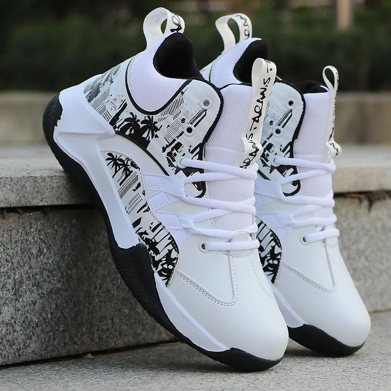 Basketball Shoes High-top Basketball Shoes Men Outdoor Sneakers Wear Resistant Air Cushioning Baseball Shoes Male Breathable Sport