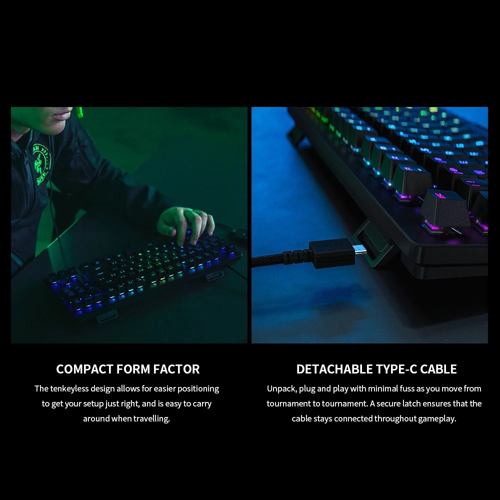 Механическая клавиатура Razer Huntsman Tournament Edition линейный оптический переключатель