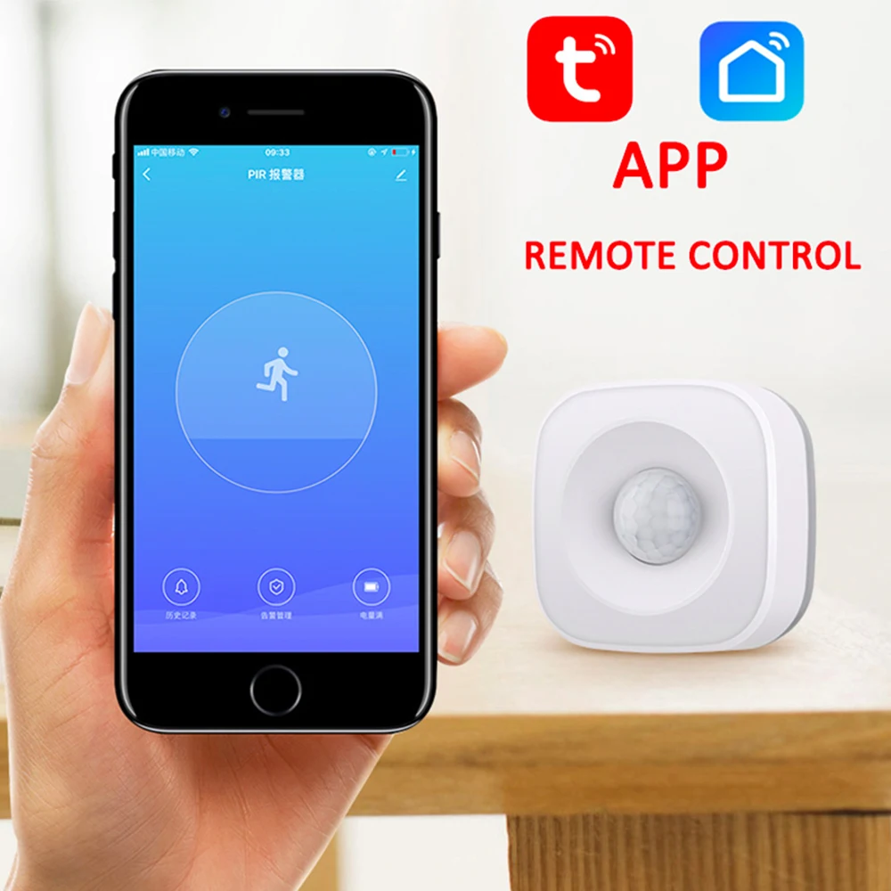 AAA работающий от батареек детектор движения Tuya ZigBee PIR работает с Tuya ZigBee Hub