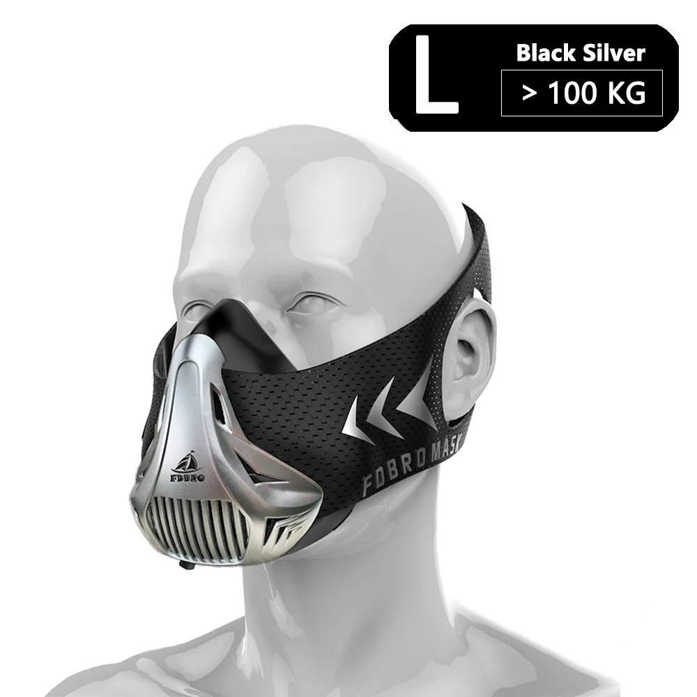 801 Black Silver L Имитирующая высоту Спортивная маска контроль воздуха для велосипеда/езды/велоспорта маска для фитнеса сердце легкие тренировочная маска для мужчин/женщин маска для бега - Цвет: 801 Black Silver L