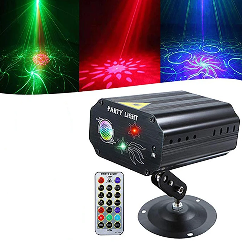 Светодиодный мини светильник RGB для дискотеки RG лазерный сценический проектор с