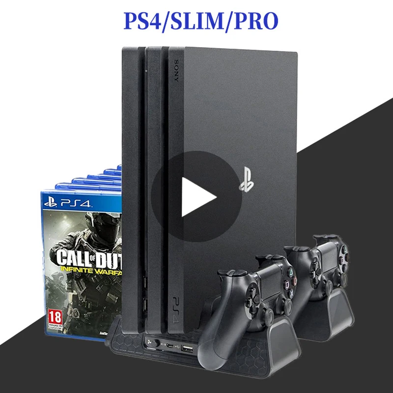 

Вентилятор подставка для поддержки Sony Play Station PS4 Pro Slim консоль Playstation PS 4 игровой контроллер кулер аксессуары охлаждающий контроль