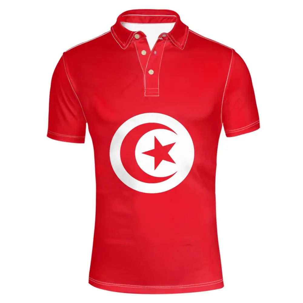 TUNISIA youth diy free custom name number tun Polo shirt nation flag tunisie tn islam arabic arab tunisian print photo clothing