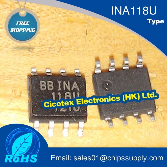 

2pcs/lot INA118U SOP8 118U brand new authentic patch chips