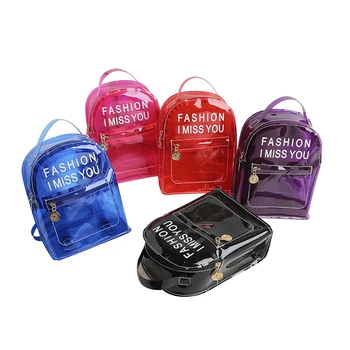

Mini Clear Backpack Lightweight Transparent See Through Mini Satchel Women Kids Girls Bag for College Work Travel
