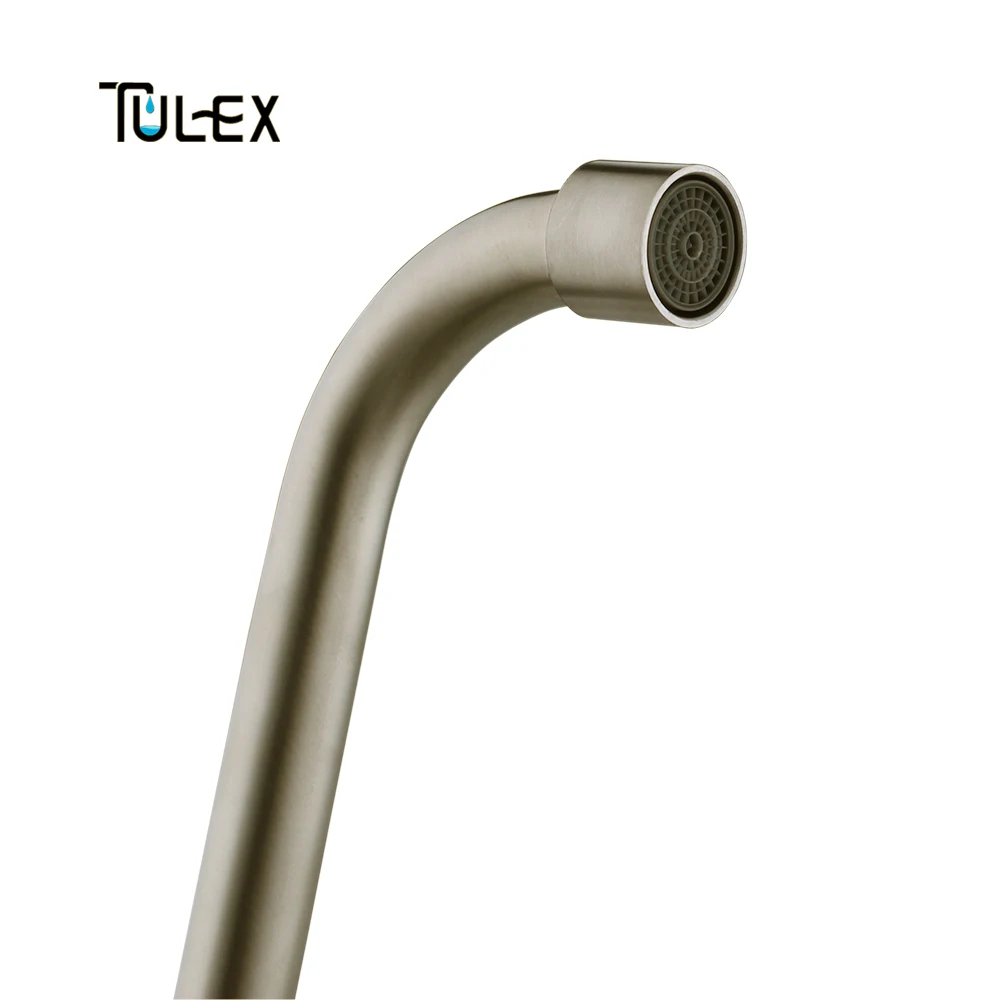 TULEX Kitchen Faucet Cold Water Tap SUS304 Stainless Steel Tap Wall Mounted Brushed Single Handle Single Hole Kitchen Accessory