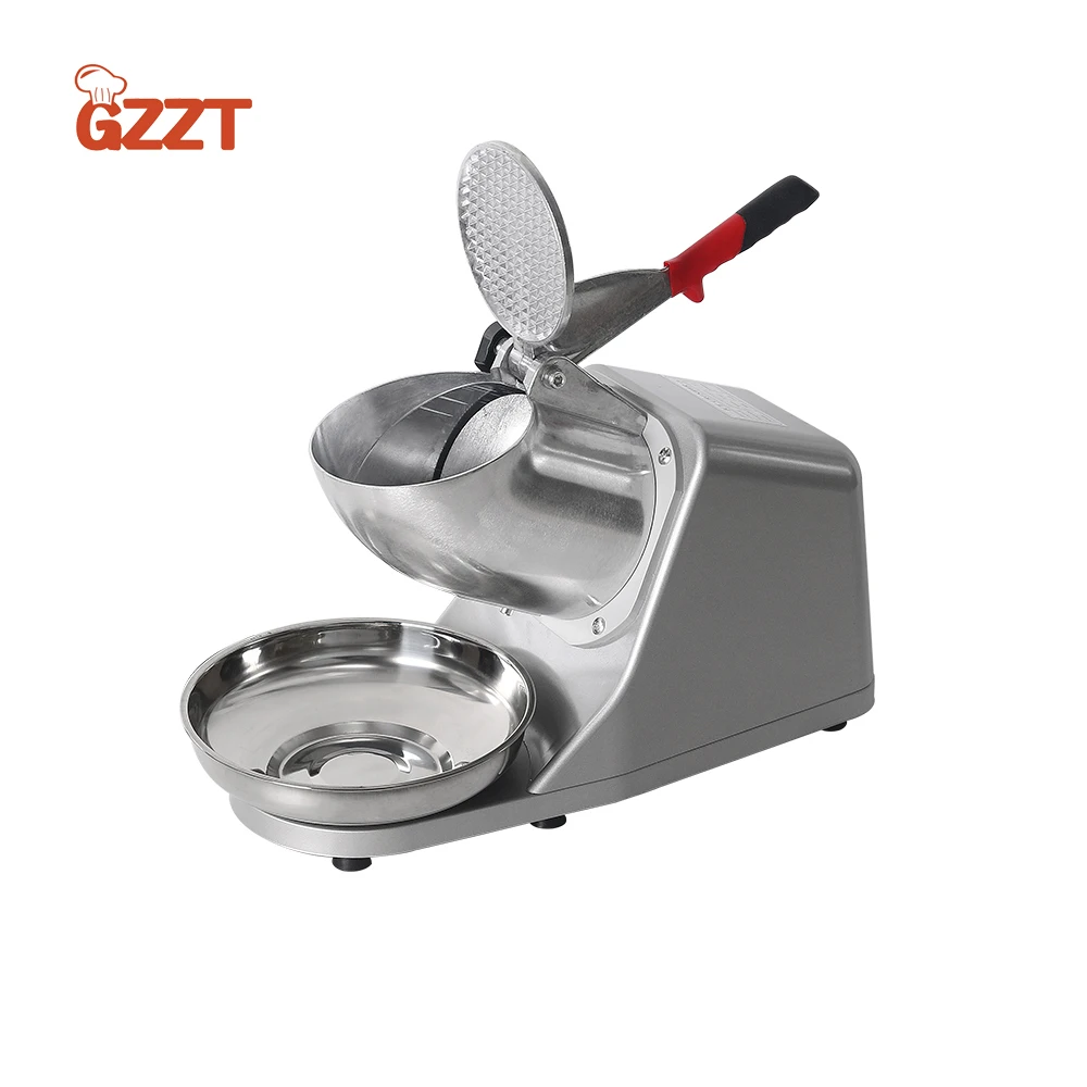 GZZT Ice Crusher Electric Smoothie Maker Ice Shaver Slush Ice Block Breaking Grinder Machine Snow Cone 110V 220V electric ice crusher smoothie shaver slush ice block breaking grinder machine 85kg h 220v