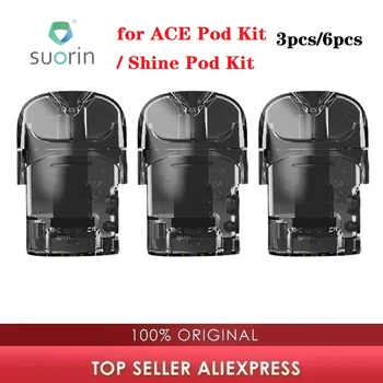 

3pcs/6pcs Original Suorin Ace Pod For Suorin Ace Kit/Suorin Shine Kit with 2ml Capacity &1.0ohm Coil E-cigarette Vape Cartridge