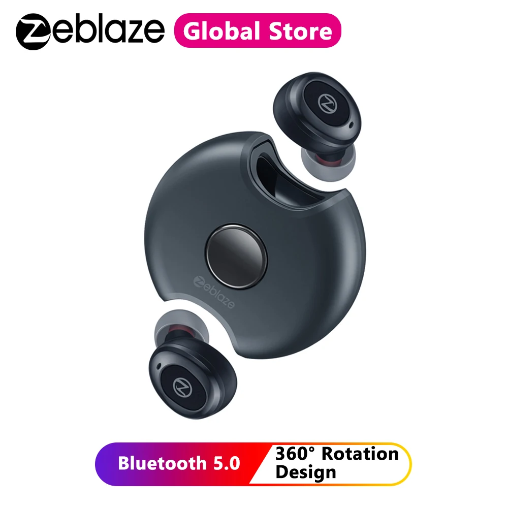 

Zeblaze Zepodsâ„¢ Wireless Earphones Bluetooth5.0 360Â° Rotation Design IPX5 Waterproof 18Hours Battery Life Fast Charging Earphone