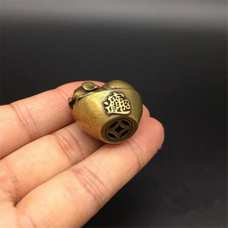 Медная сборная китайская латунная резная статуя Yuanbao для денег богатства
