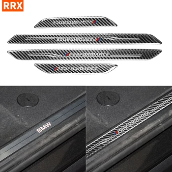 

For BMW X5 X6 F15 F16 2014-2018 Carbon Car Accessories Interior Sticker Door Threshold Plate Protector Door Sill Guards Cover