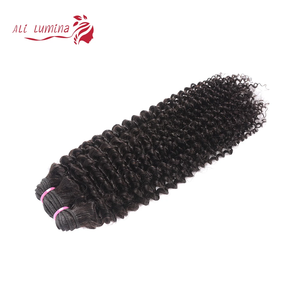 Али Lumina курчавые человеческие волосы Remy в пучках 4 PCS Бразильские волосы плетение пучки волос натуральный Цвет 8-32 дюйм(ов
