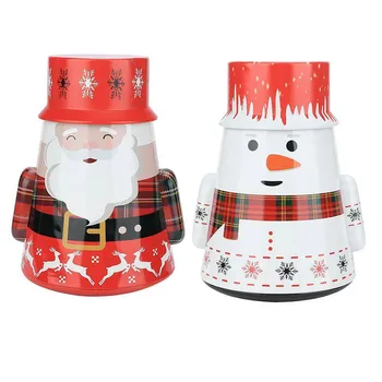 

Christmas Party Tumbler Candy Box Storage Iron Tin Can Jar Gift Home Decor HFing