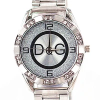 2022 Fashion Luxury Watch DQG Crystal Damski Zegarek kwarcowy złoty srebrny ze stali nierdzewnej sukienka damska Zegarek Damski 6