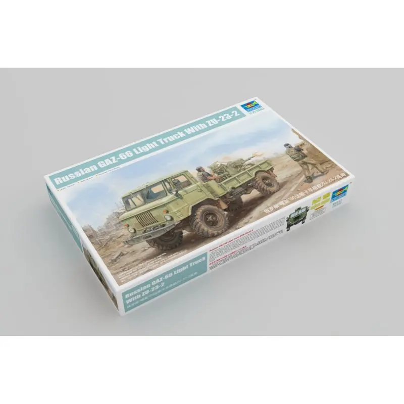 Trumpeter 01017 1/35 русский GAZ-66 легкий грузовик с комплектом моделей ZU-23-2 - Scale | Игрушки и