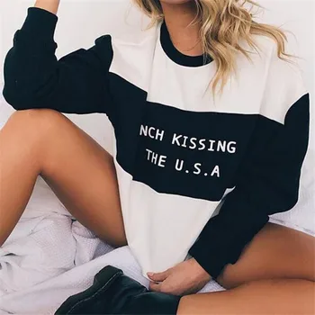 

Women Ladies' Autumn Letter Sweatshirts Long Sleeve Round Neck Sweatshirt Pullover Casual Loose Hoodies