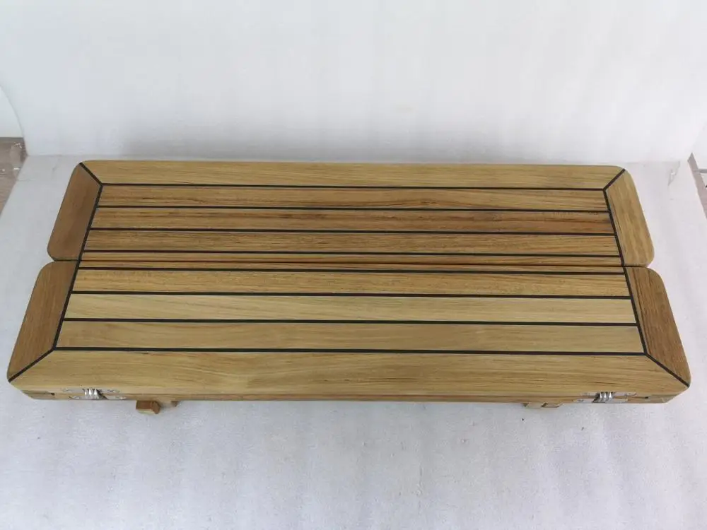 340/680x600mm Folding Wing Teak Table Top With Nautic Star Marine Boat RV TW3560