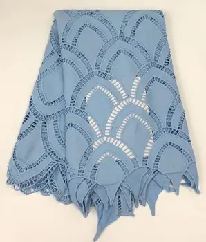 

sky blue African Lace Fabric Water Soluble Guipure Lace Fabric High Quality Nigerian Cord Lace Fabric For Wedding Dress