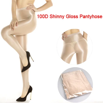 

100D Shiny Gloss Shaping Pantyhose Super Elastic Stockings Shinning Glitter Tights Sexy Women High Gloss Stockings