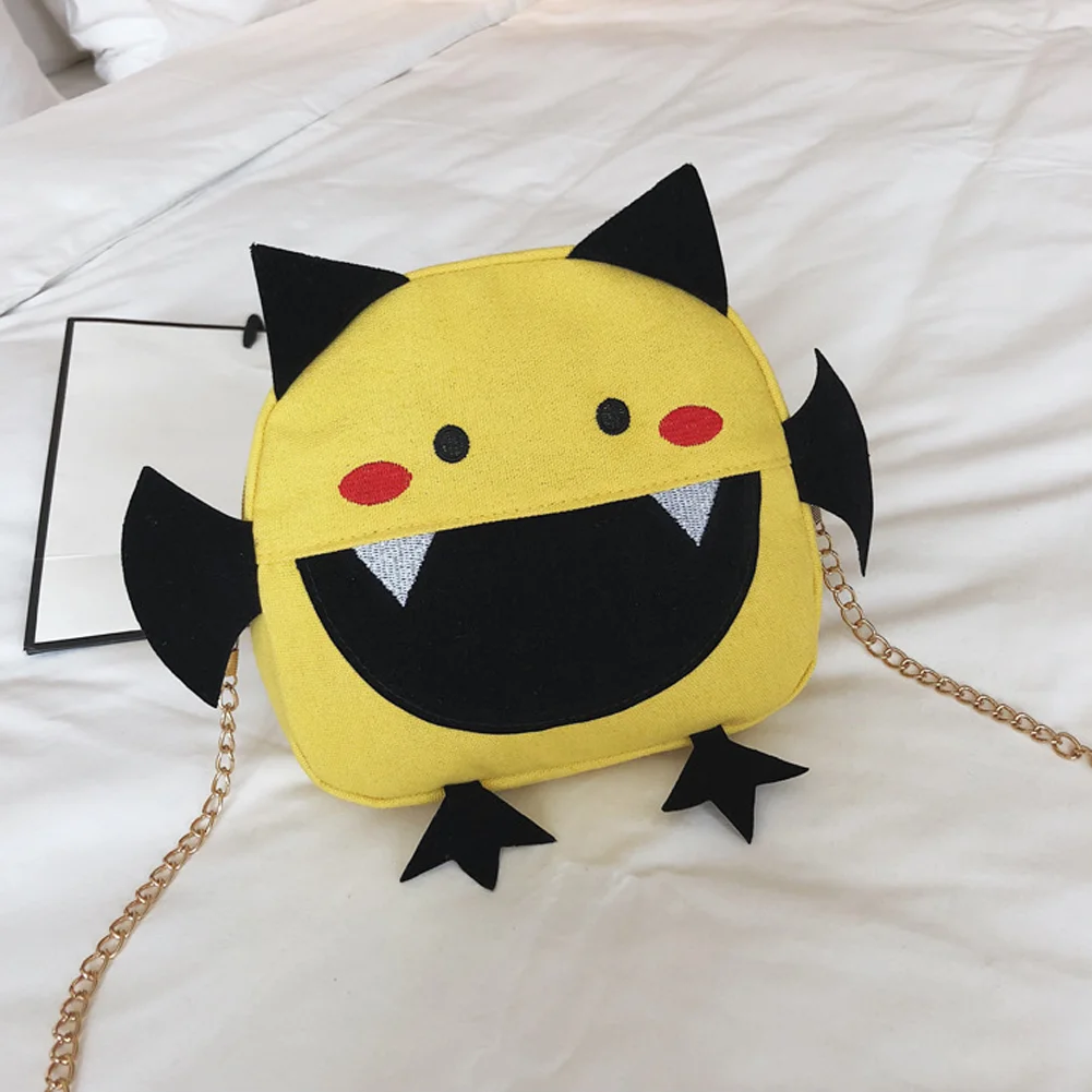 

2019 new women's shoulder bag cute cartoon little devil girl messenger bag casual chain handbag