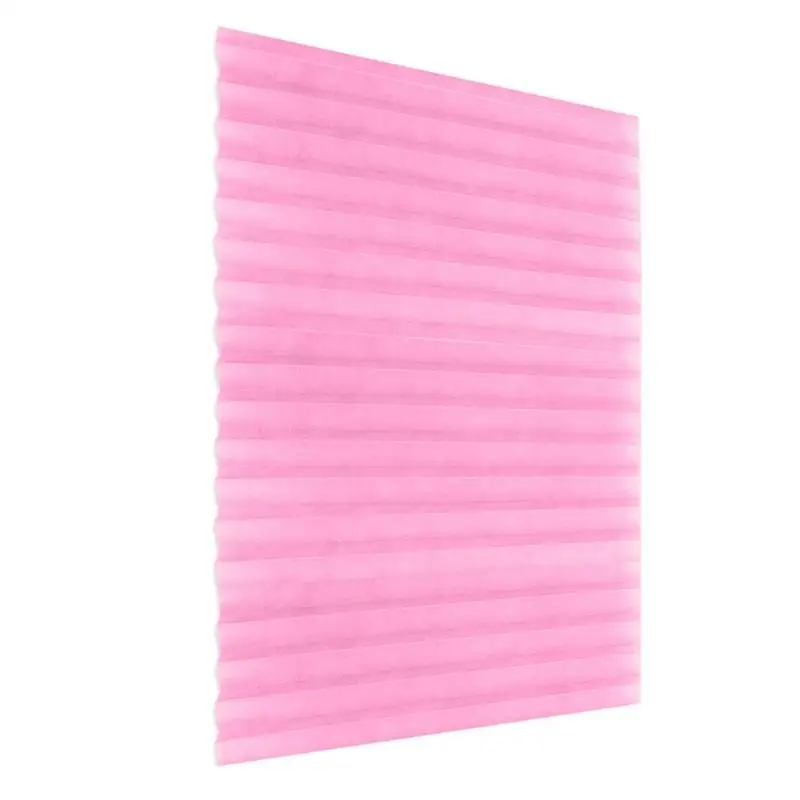 Самоклеющиеся плиссированные жалюзи, занавески, полузатемненные занавески для окон в ванной, занавески для балкона, гостиной, декор домашнего окна - Цвет: Розовый